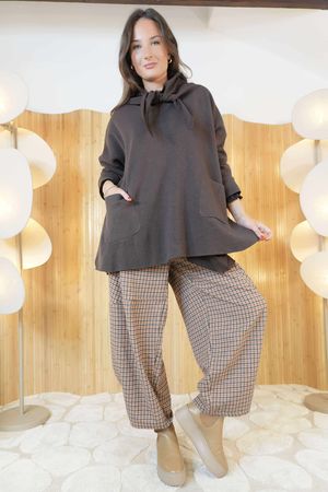 Purdy V Neck Luxury Blanket Knit Chocolate