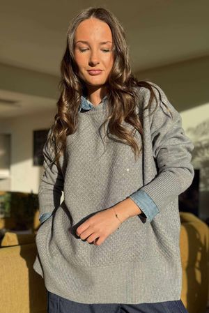 Renee Sparkle Knit Grey