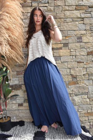Samba Cotton Skirt Navy