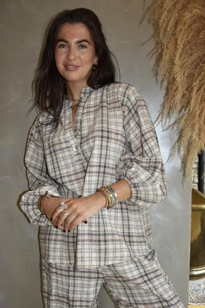 Santa Fe Check Hugh Shirt Antique Rose