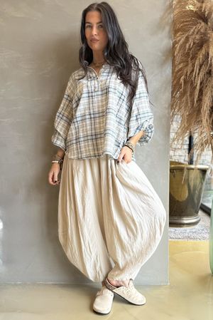 Santa Fe Check Hugh Shirt Baby Blue