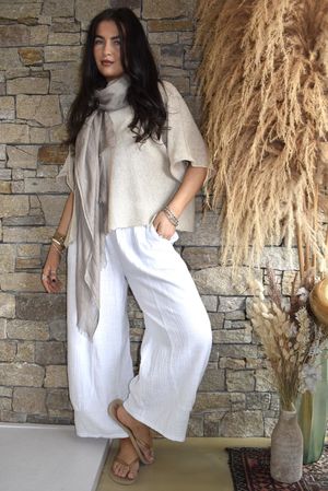 Santos Cushion Cotton Quirky 7/8 Pant White