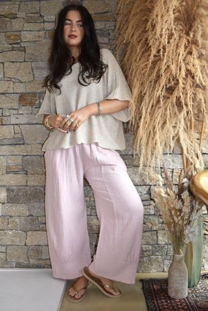 Santos Cushion Cotton Quirky Pant Rose