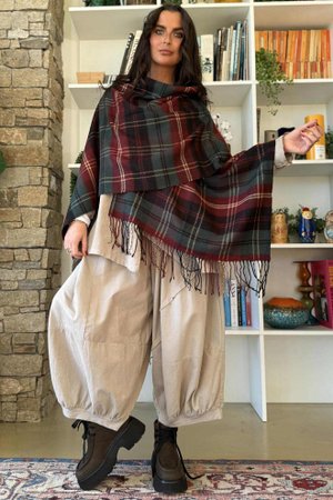 Shetland Plaid Shawl Print 1