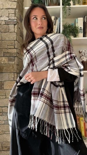 Shetland Plaid Shawl Print 2