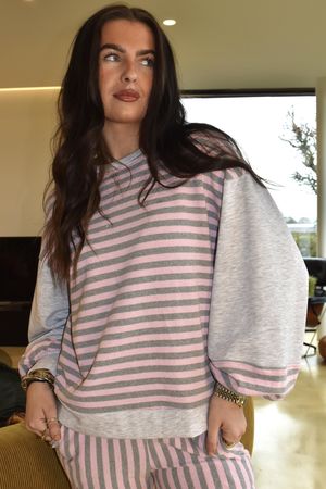 Shoreditch Bell Sleeve Sweat Sweetpea Grey