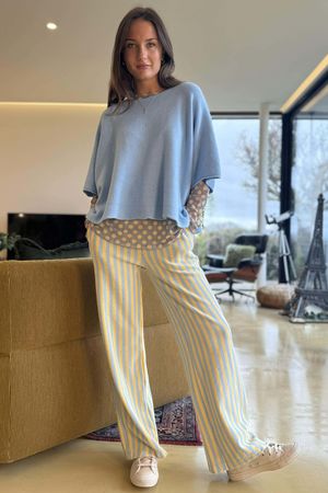 Shoreditch Stripe Lounge Flare Trouser Lemonade & Iceberg 