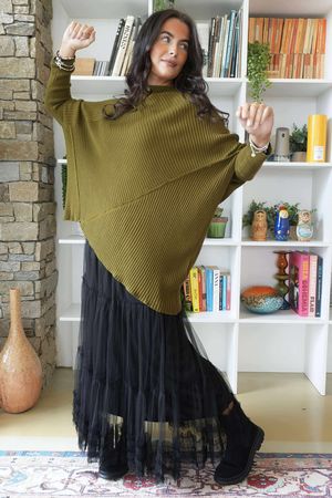 Simone Tulle Midaxi Skirt Black /40 =