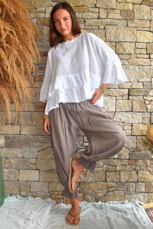 Sundaze Cheesecloth Bloomer Pant Mocha
