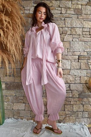 Sundaze Cheesecloth Bloomer Pant Rose