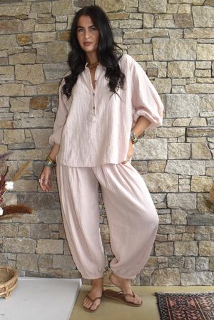 Annie Cushion Cotton Laurie Blouse Antique Rose 