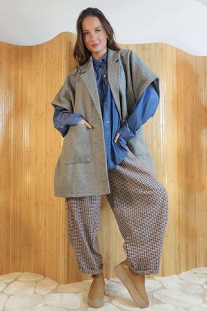  Tenby Claudia Cap Sleeve Coat Grey Marl /8