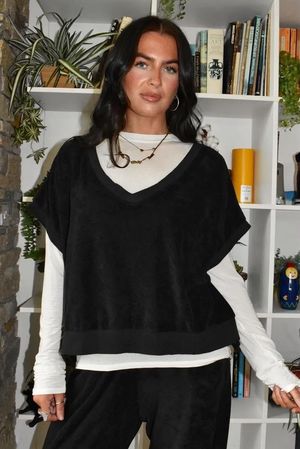 Terry B Hi Lo Tank Black