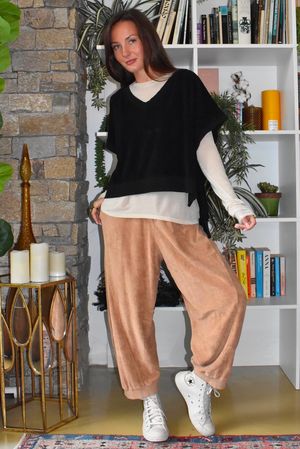 Terry B Hi Lo Tank Black 