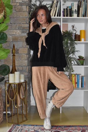 Terry B Relaxed Tapered Jogger Caramel 