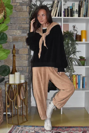 Terry B Relaxed Tapered Jogger Caramel 
