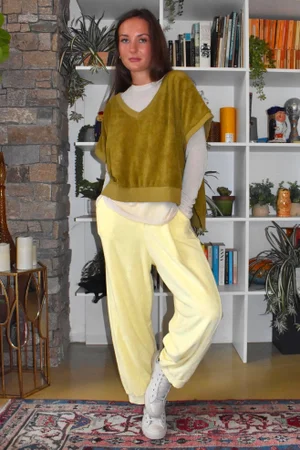 Terry B Relaxed Tapered Jogger Lemon