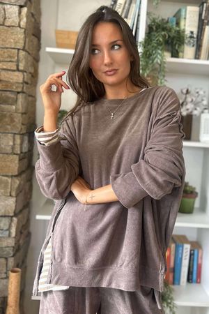 Terry Lite Chill Sweatshirt Mocha
