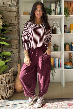 Terry Lite Shelby Pant Burgundy