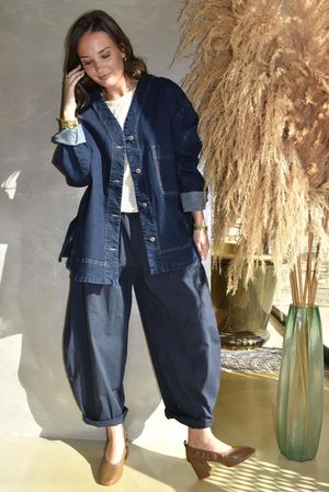 Dutton Denim Shacket Dark 