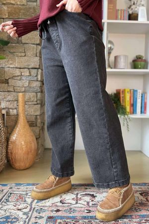 The Madison Kick Flare Jean Black 