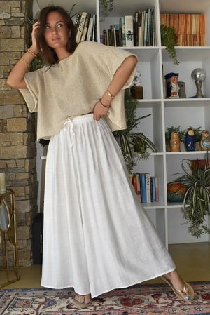 Vince Classic Palazzo Pant White