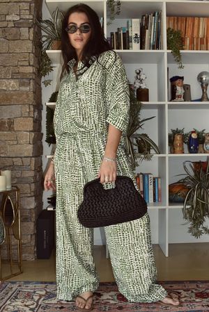 Vince Pebble Spot Batwing Nero Blouse Rio Green