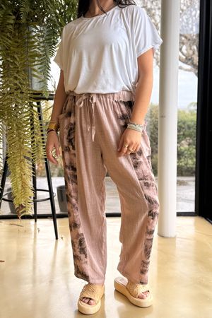 Wild Shores Pure Cotton Fossil Pant Washed Wild Rose /19 