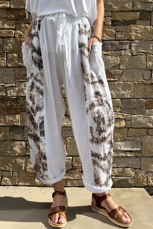 Wild Shores Pure Cotton Fossil Pant White