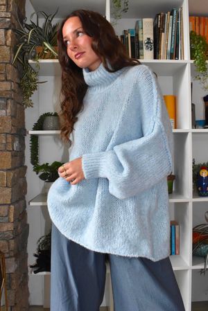 Winnie Oversized Knit Baby Blue