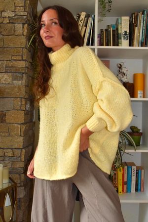Winnie Oversized Knit Lemon Drop