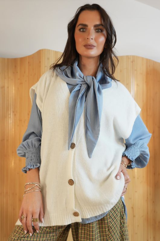 Agatha Stretch Knit Tank Cream /10=