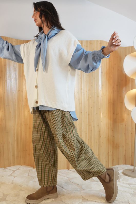 Agatha Stretch Knit Tank Cream /10=