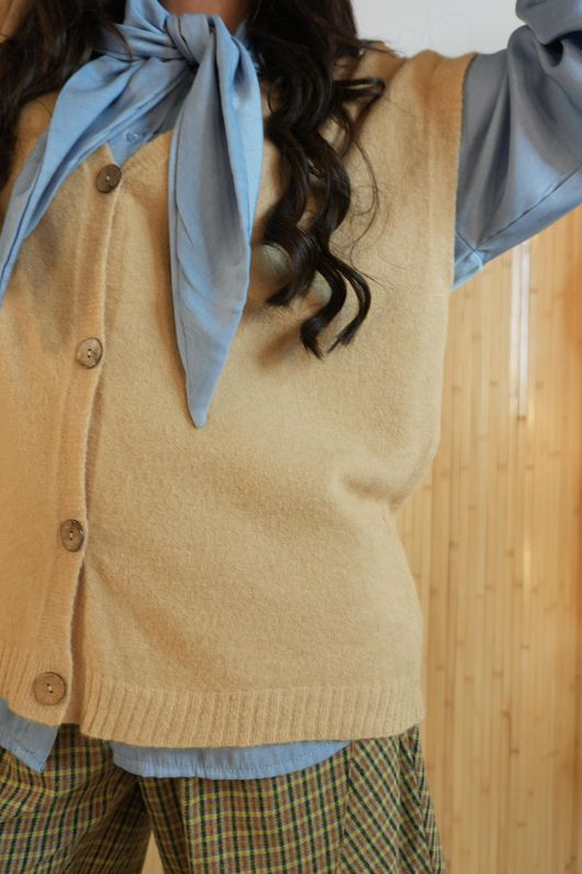 Agatha Stretch Knit Tank Light Camel /9=