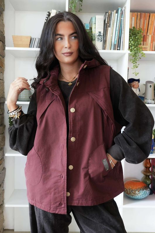 Aloe B Gilet Maroon
