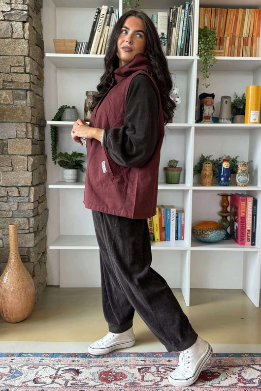Aloe B Gilet Maroon