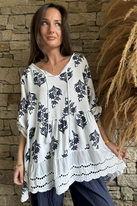 Anika Indira Smock Tunic White /9=