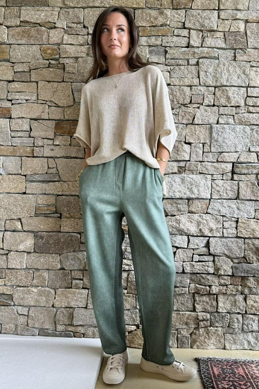 Anine Soft Touch Classic Jogger Washed Khaki