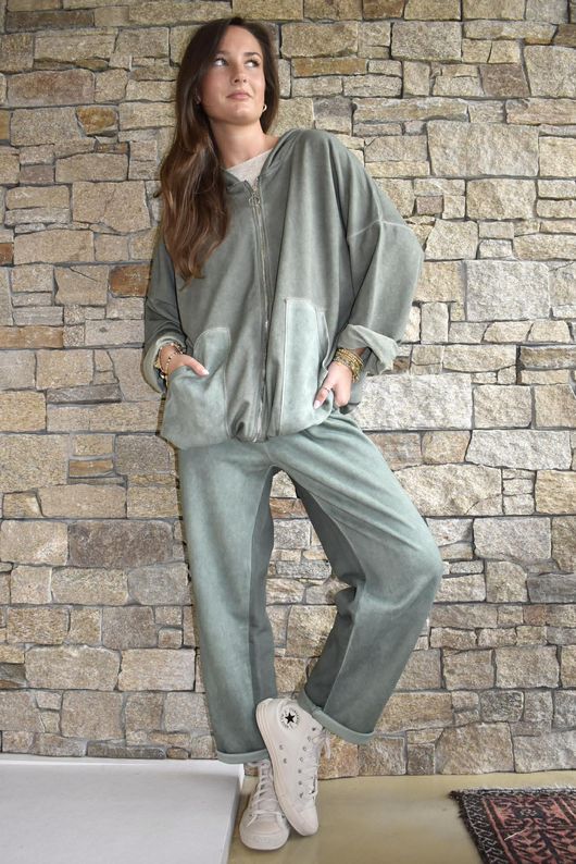 Anine Soft Touch Classic Jogger Washed Khaki