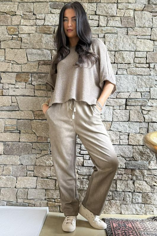 Anine Soft Touch Classic Jogger Washed Mocha