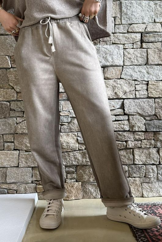 Anine Soft Touch Classic Jogger Washed Mocha