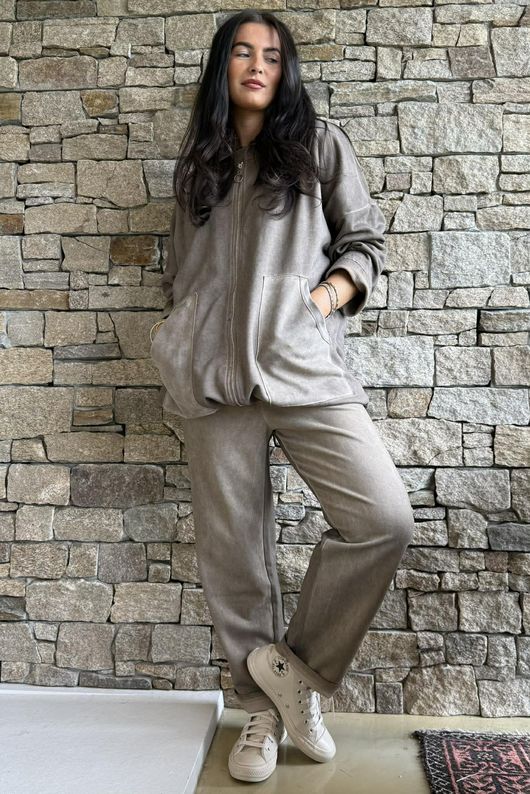 Anine Soft Touch Classic Jogger Washed Mocha