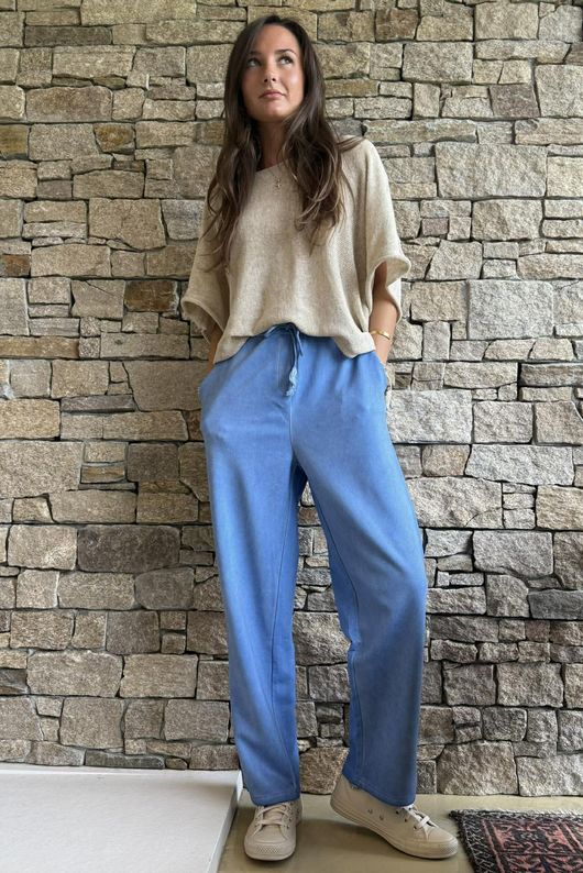 Anine Soft Touch Classic Jogger Washed Soft Cobalt