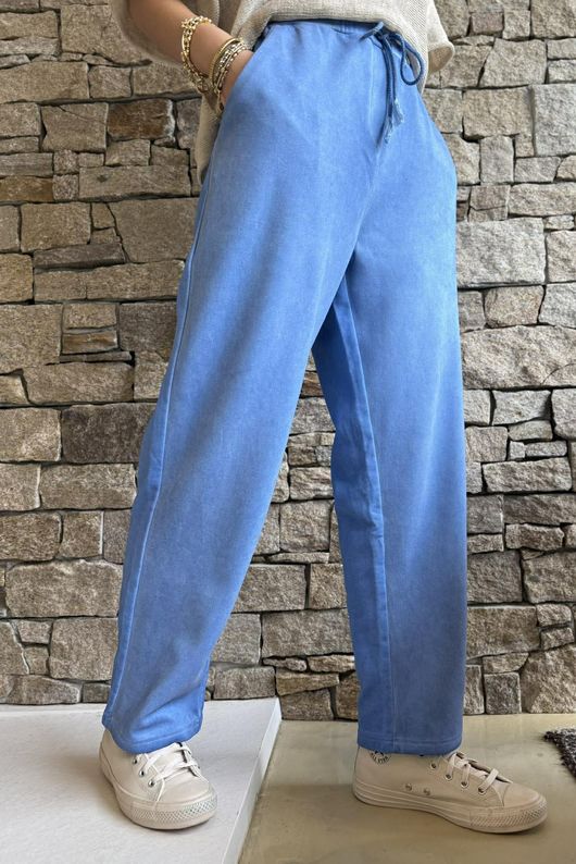 Anine Soft Touch Classic Jogger Washed Soft Cobalt