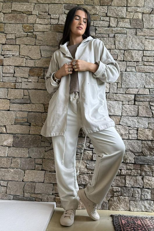 Anine Soft Touch Classic Jogger Washed Stone