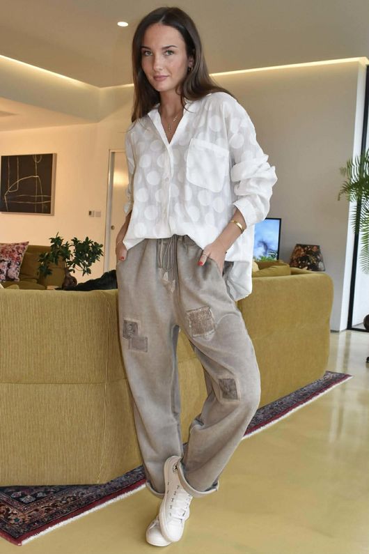 Anine Soft Touch Patch Jogger Washed Mocha - 