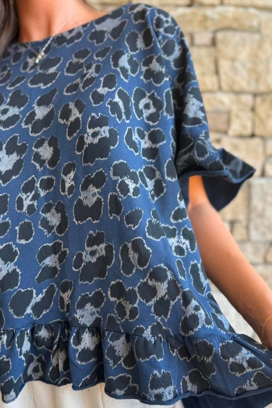 Arbi Big Cat Frill Box Top Navy