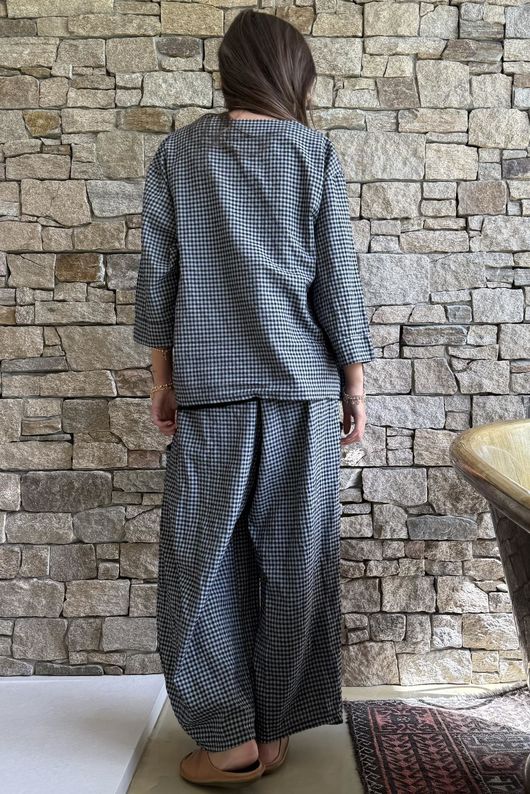 Arbi Gingham Box Jacket Black