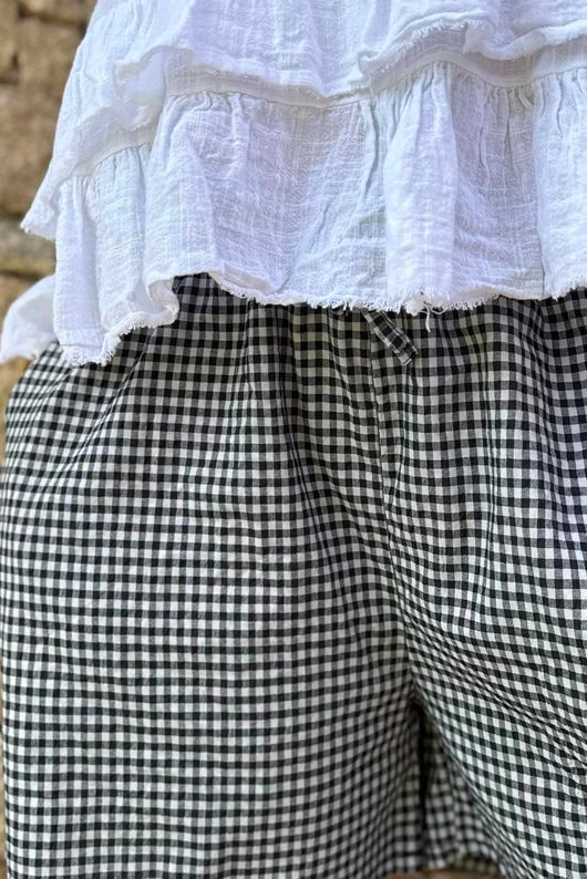 Arbi Gingham Short Black