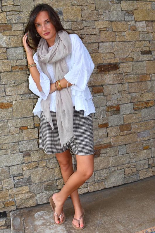 Arbi Gingham Short Chocolate
